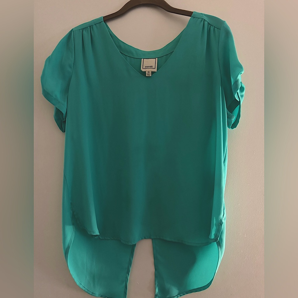 Turquoise meraki blouse